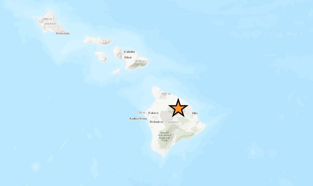A magnitude 4.7 earthquake just occurred 19 miles west-northwest of Hilo, Hawaii. Shaking was felt across the Big Island of Hawaii and in Maui, according to the USGS