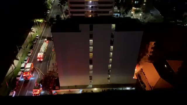 Firefighters are on the scene of a blaze at a Waikiki apartment complex. It sparked just after 1:00 a.m. Easter Sunday near the corner of Liliuokalani Avenue and the Ala Wai. At this point it's unknown if there are any injuries