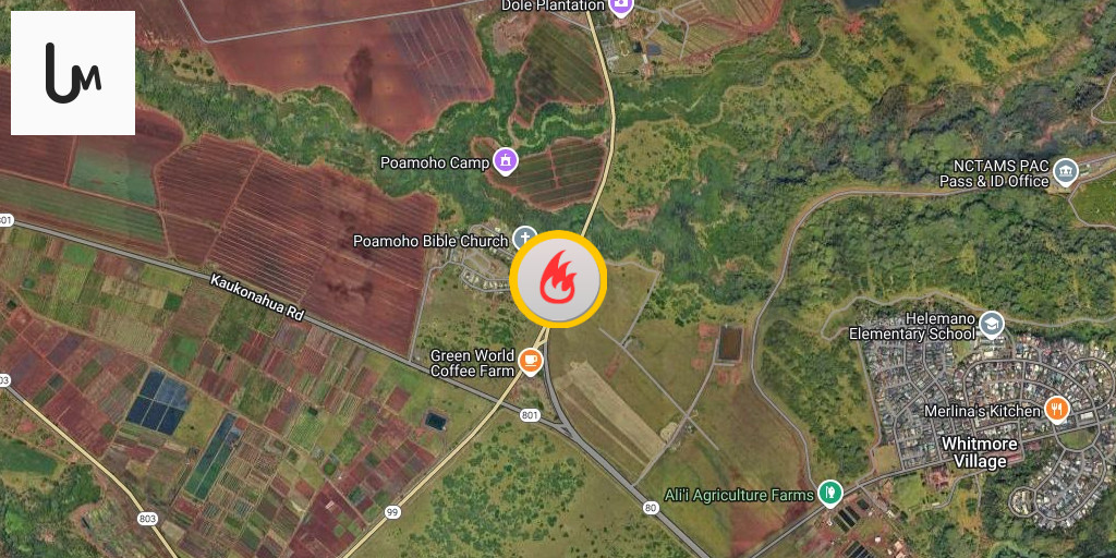 Firefighters battle brush fire in Wahiawa Courtesy Molokai Hot Bread