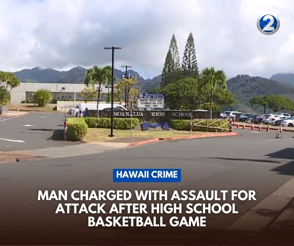 A 40-year-old man was charged with assault after Honolulu police say he punched a Department of Education employee after an altercation at a basketball game