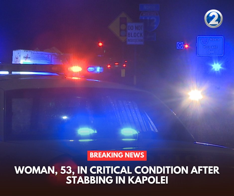 A 53-year-old woman is in the hospital after a stabbing in Kapolei.