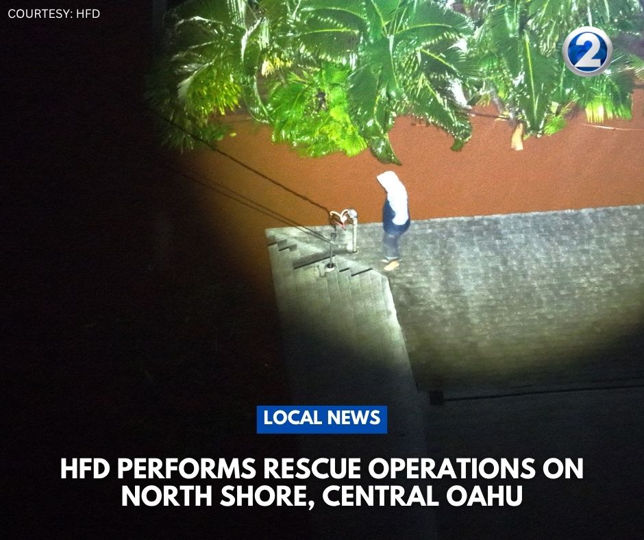 The Honolulu Fire Department’s UAS Team was busy performing rescue operations on the North Shore and Central Oahu during Fridays Kona low storm