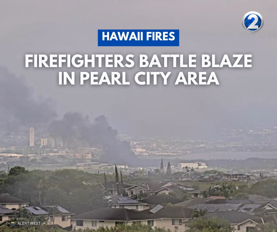 Honolulu firefighters are battling a blaze in the Pearl City area