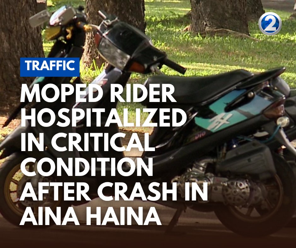 A 26-year-old man is in critical condition following a moped crash Saturday afternoon